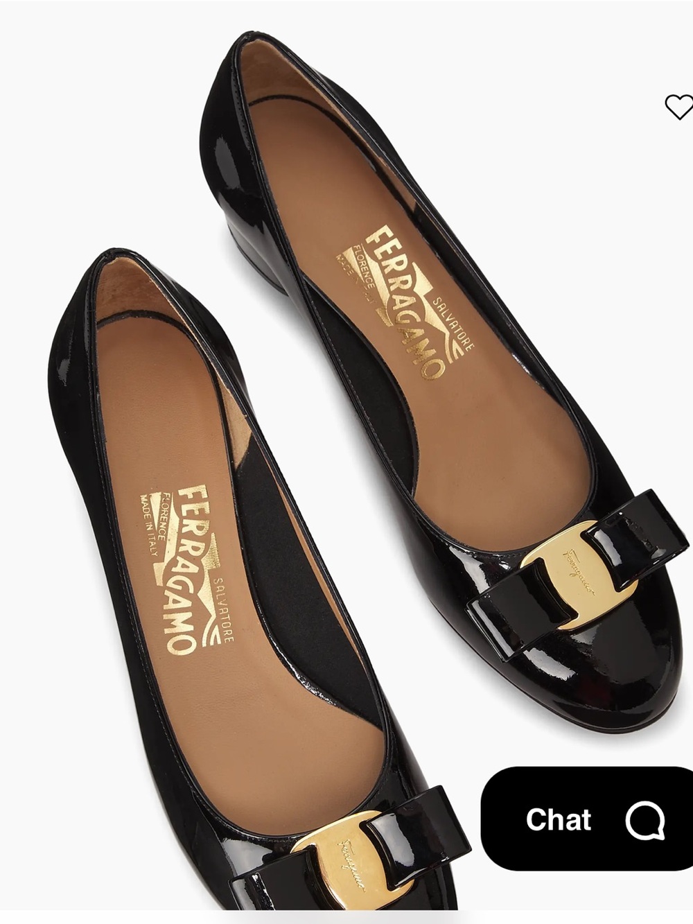 Salvatore Ferragamo Vara 45MM Black Patent Leather Block Heel Pumps, Size 8